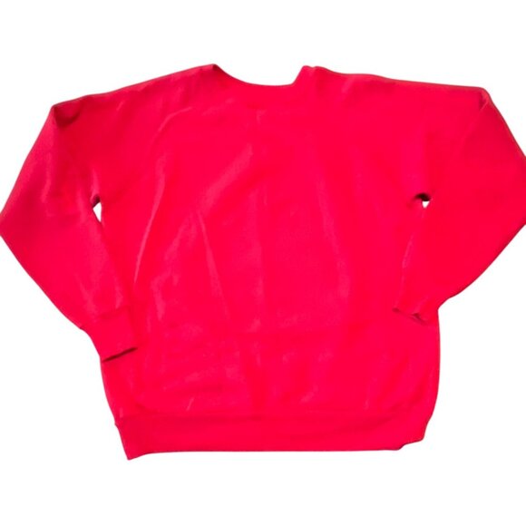 Vintage 90s Red Christmas Sweatshirt Santa Reindeer Graphic Schmidt House XL - Picture 6 of 6